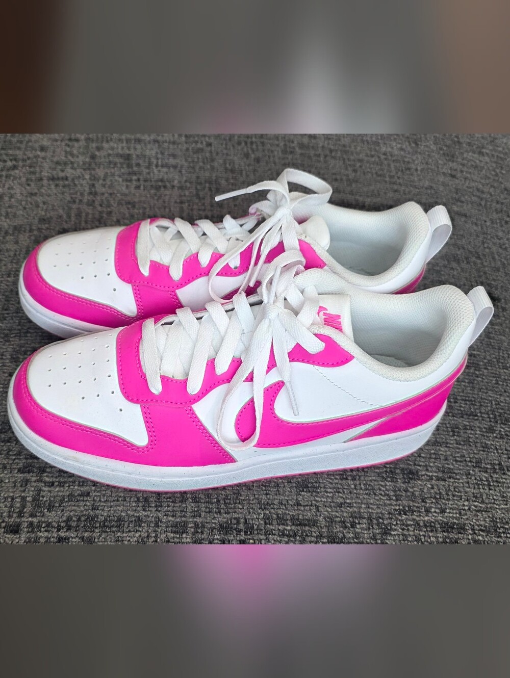 Nike Kids' White & Hot Pink Low-Top Sneakers